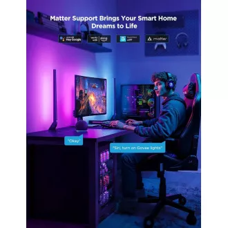 Govee AI Sync Box Kit 2 Smart sada PC osvetlenie 27-34" + LED panely
