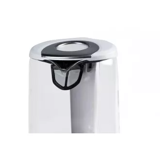 Orava VK-4017 W rýchlovarná kanvica, 2200 W, 1.7 l, sklenená, LED podsvietenie, automatické vypnutie, biela