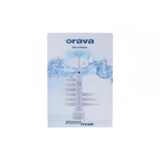 Orava Stomafresh sonická zubná kefka, 5 režimov, cestovné púzdro, časovač, biela