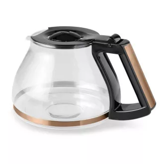 Melitta AromaFresh 1021-04 kávovar s mlynčekom, prekvapkávač, sklenená kanvica, 1180 W, displej, medený