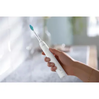 Philips Sonicare 3100 HX3671/13 elektrická zubná kefka, 1 režim, časovač, tlakový senzor, biely