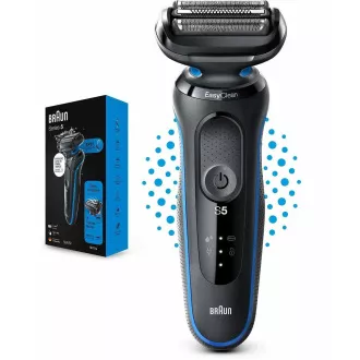 Braun Series 5 51-B1000s elektrický holiaci strojček, na fúzy a tvár, akumulátorový, planžetový, čierny / modrý Braun Series 5 51-B1000s elektrický holiaci strojček, na fúzy a tvár, akumulátorový, planžetový, čierny / modrý