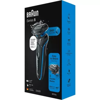 Braun Series 5 51-B1000s elektrický holiaci strojček, na fúzy a tvár, akumulátorový, planžetový, čierny / modrý Braun Series 5 51-B1000s elektrický holiaci strojček, na fúzy a tvár, akumulátorový, planžetový, čierny / modrý