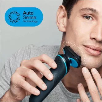 Braun Series 5 51-B1000s elektrický holiaci strojček, na fúzy a tvár, akumulátorový, planžetový, čierny / modrý Braun Series 5 51-B1000s elektrický holiaci strojček, na fúzy a tvár, akumulátorový, planžetový, čierny / modrý