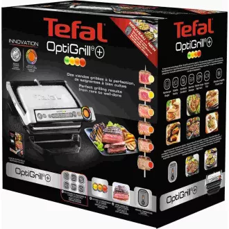 Tefal GC712D34 elektrický gril OptiGrill+ Inox, 2000 W, 6 programov, termostat, tácka na šťavu, strieborná / čierna Tefal GC712D34 elektrický gril OptiGrill+ Inox, 2000 W, 6 programov, termostat, tácka na šťavu, strieborná / čierna