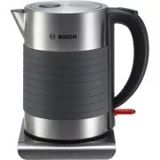 Bosch TWK7S05 rýchlovarná kanvica, 1.7 l, 2200 W, automatické vypnutie, ochrana proti prehriatiu, čierna / nerez