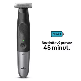 Braun Series X XT5100 zastrihávač fúzov, akumulátorový, 5 nástavcov, SkinGuard, vodotesný, čierny