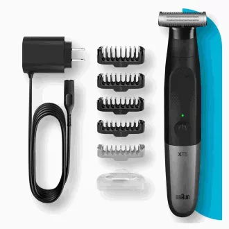 Braun Series X XT5100 zastrihávač fúzov, akumulátorový, 5 nástavcov, SkinGuard, vodotesný, čierny