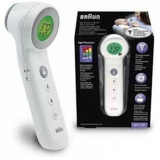 Braun BNT400B bezdotykový teplomer, extrémne citlivý senzor, technológia Age Precision, čierny Braun BNT400B bezdotykový teplomer, extrémne citlivý senzor, technológia Age Precision, čierny