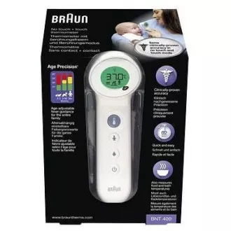 Braun BNT400B bezdotykový teplomer, extrémne citlivý senzor, technológia Age Precision, čierny Braun BNT400B bezdotykový teplomer, extrémne citlivý senzor, technológia Age Precision, čierny