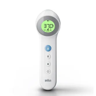 Braun BNT400WE bezkontaktný teplomer, Age Precision, tichý režim, podsvietený displej, biely - Rozbalené
