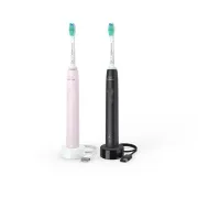 Philips HX3675/15 Sonicare elektrická zubná kefka, sonická, časovač, tlakový senzor, 2 kusy, ružová a čierna