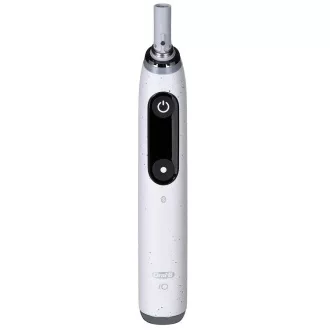 Oral-B iO 10 Stardust White elektrická zubná kefka, magnetická, 7 režimov, displej, AI 3D sledovanie povrchu zubov, biely