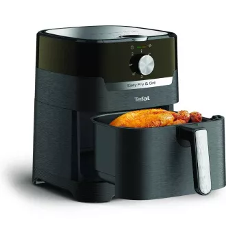 TEFAL EY501815 Easy Fry & Grill teplovzdušná fritéza, fritovanie a grilovanie, 4, 2 l, 1550 W, mechanické ovládanie, čierna TEFAL EY501815 Easy Fry & Grill teplovzdušná fritéza, fritovanie a grilovanie, 4, 2 l, 1550 W, mechanické ovládanie, čierna