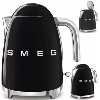 Smeg KLF03BLEU rýchlovarná kanvica, 1, 7 l, (7 šálok), 2400 W, štýl 50. rokov, čierna