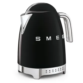 Smeg KLF04BLEU rýchlovarná kanvica, 1, 7 l (7 šálok), 2400 W, štýl 50. rokov, riadenie teploty, 7 programov, čierna