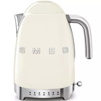 Smeg KLF04CREU rýchlovarná kanvica, 1, 7 l (7 šálok), 2400 W, štýl 50. rokov, riadenie teploty, 7 programov, krémová Smeg KLF04CREU rýchlovarná kanvica, 1, 7 l (7 šálok), 2400 W, štýl 50. rokov, riadenie teploty, 7 programov, krémová