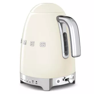 Smeg KLF04CREU rýchlovarná kanvica, 1, 7 l (7 šálok), 2400 W, štýl 50. rokov, riadenie teploty, 7 programov, krémová Smeg KLF04CREU rýchlovarná kanvica, 1, 7 l (7 šálok), 2400 W, štýl 50. rokov, riadenie teploty, 7 programov, krémová