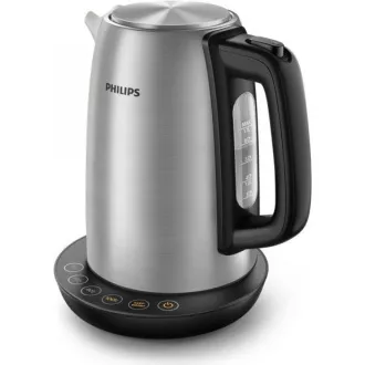 Philips HD9359/90 rýchlovarná kanvica, 1.7 l, 2200 W, regulácia teploty, čierna / strieborná