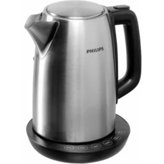 Philips HD9359/90 rýchlovarná kanvica, 1.7 l, 2200 W, regulácia teploty, čierna / strieborná