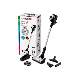 Bosch Unlimited BCS612KA2 tyčový vysávač, bezvreckový, kazetový filter, s batériou, biely