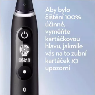 Oral-B iO6 elektrická zubná kefka, magnetická, 5 režimov, displej, umelá inteligencia, časovač, čierny