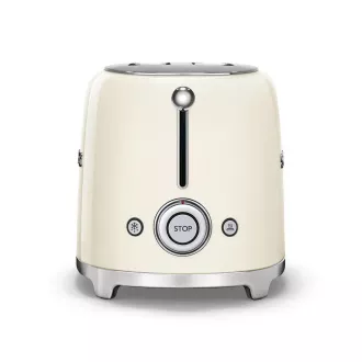 Smeg TSF01CREU sendvičovač / hriankovač, 2 toasty, 6 úrovní opekania, zásuvka na omrvinky, štýl. 50. rokov, krémový