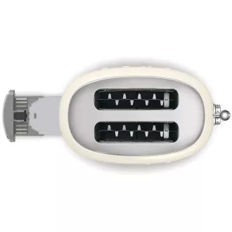 Smeg TSF01CREU sendvičovač / hriankovač, 2 toasty, 6 úrovní opekania, zásuvka na omrvinky, štýl. 50. rokov, krémový