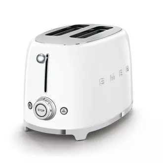 Smeg TSF01WHEU sendvičovač / hriankovač, 2 toasty, 6 úrovní opekania, zásuvka na omrvinky, štýl. 50. rokov, biely