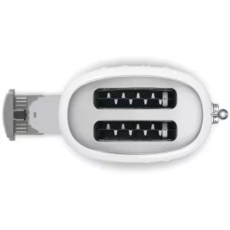 Smeg TSF01WHEU sendvičovač / hriankovač, 2 toasty, 6 úrovní opekania, zásuvka na omrvinky, štýl. 50. rokov, biely