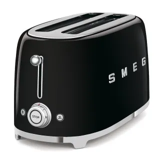 Smeg TSF02BLEU, sendvičovač / hriankovač, 4 toasty, 6 úrovní opekania, zásuvka na omrvinky, štýl. 50. rokov, čierny