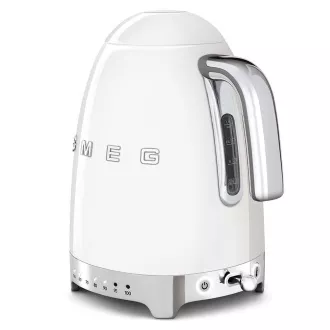 Smeg KLF04WHEU rýchlovarná kanvica, 1, 7 l (7 šálok), 2400 W, štýl 50. rokov, riadenie teploty, 7 programov, biela