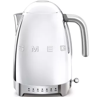 Smeg KLF04SSEU rýchlovarná kanvica, 1, 7 l (7 šálok), 2400 W, štýl 50. rokov, riadenie teploty, 7 programov, chrómová Smeg KLF04SSEU rýchlovarná kanvica, 1, 7 l (7 šálok), 2400 W, štýl 50. rokov, riadenie teploty, 7 programov, chrómová