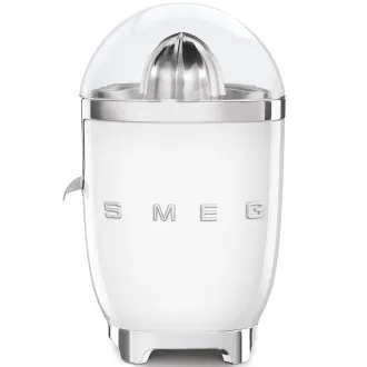 Smeg CJF11WHEU citrusový odšťavovač, 70 W, manuálny tlak, univerzálny kužeľ z nerezovej ocele, biely