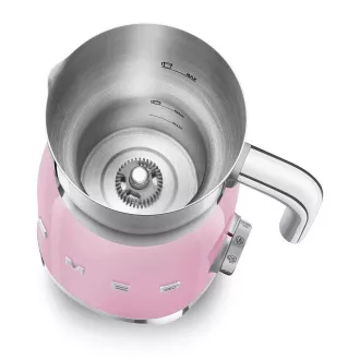 Smeg MFF11PKEU, napeňovač mlieka, 500 W, 600 ml / 2, 5 šálky, horúca čokoláda / mlieko, ľahká pena, ružový