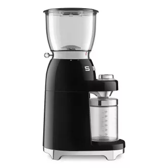 Smeg CGF11BLEU mlynček na kávu, 150 W, nastaviteľná hrubosť, nerezový mlynček, nádoba z tritánu, čierny
