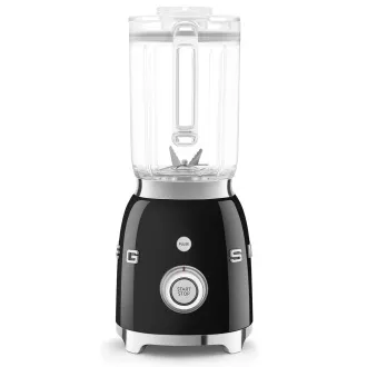 Smeg BLF03BLEU mixér, 800 W, 4 programy, funkcia pulse, 18000 RPM, nerezové ostrie, Ice crush, 50's Style, čierny