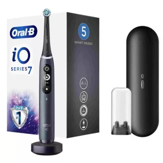 Oral-B iO7 Black Onyx elektrická zubná kefka, magnetická, 5 režimov, časovač, tlakový senzor, púzdro, čierny Oral-B iO7 Black Onyx elektrická zubná kefka, magnetická, 5 režimov, časovač, tlakový senzor, púzdro, čierny
