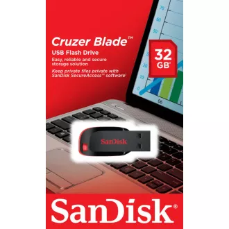 SanDisk Flash Disk 32GB Cruzer Blade, USB 2.0, čierna