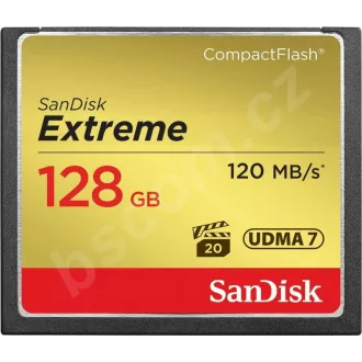 SanDisk Compact Flash Card 128GB Extreme (R:120/W:85 MB/s UDMA7)