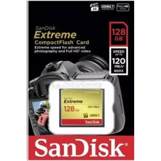SanDisk Compact Flash Card 128GB Extreme (R:120/W:85 MB/s UDMA7)