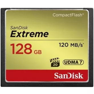 SanDisk Compact Flash Card 128GB Extreme (R:120/W:85 MB/s UDMA7)