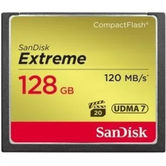 SanDisk Compact Flash Card 128GB Extreme (R:120/W:85 MB/s UDMA7)