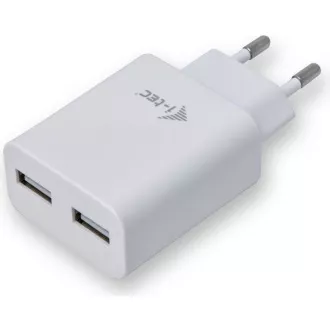 i-tec USB Power Charger 2 Port 2.4A - USB nabíjačka - biela