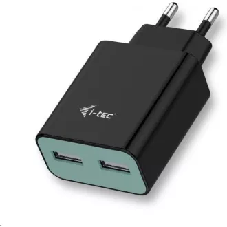 i-tec USB Power Charger 2 Port 2.4A - USB nabíjačka - čierna