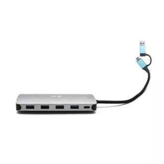 i-tec USB 3.0 USB-C/Thunderbolt 3x Display Metal Nano Dock with LAN, PD 100 W