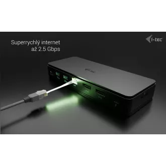 i-tec Thunderbolt4 2x Display Docking Station Gen3, 7x USB, 2.5 GLAN, PowerDelivery 92 W