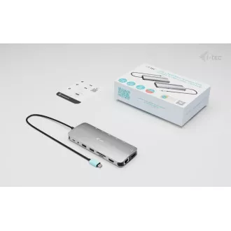 i-tec USB-C Metal Nano 3x Display Dock, 2x HDMI 1x USB-C video, Power Delivery 140W