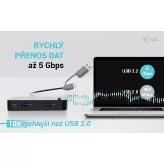 i-tec Universal KVM HUB 2x USB-C + 2x USB-A 3.0 Port