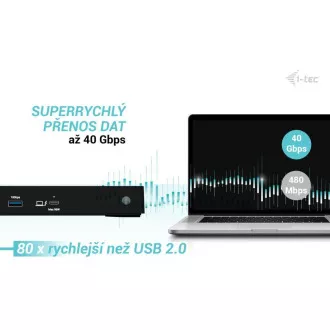 i-tec Thunderbolt4 3x Display Docking Station, Power Delivery 96W